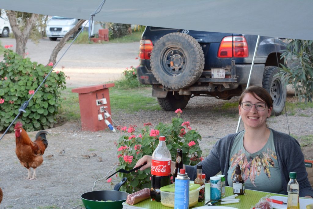 Dinner with the chicken